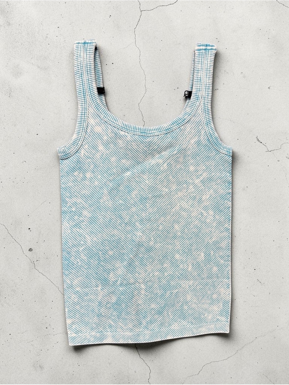 Green Ribbed Tank Top - Women